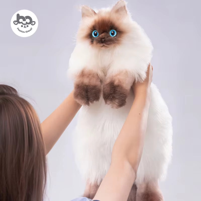 ﻿ Backpack Simulation Siamese Cat Bag Backpack Girls Backpack Doll Plush Friend Girlfriend Surprise Warm Winter Gift